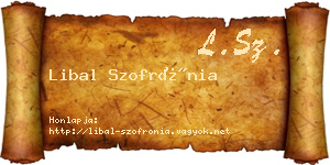 Libal Szofrónia névjegykártya